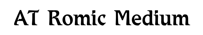 AT Romic Medium font preview