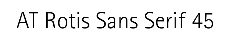 AT Rotis Sans Serif 45 font preview
