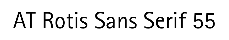 AT Rotis Sans Serif 55 font preview