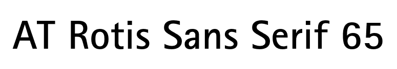 AT Rotis Sans Serif 65 font preview