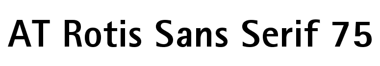 AT Rotis Sans Serif 75 font preview