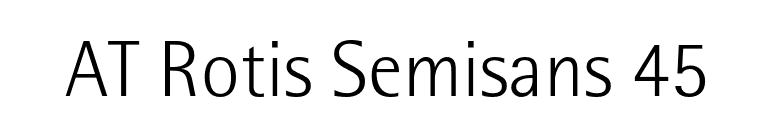 AT Rotis Semisans 45 font preview