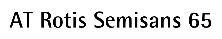 AT Rotis Semisans 65 font preview
