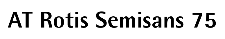 AT Rotis Semisans 75 font preview