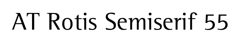 AT Rotis Semiserif 55 font preview