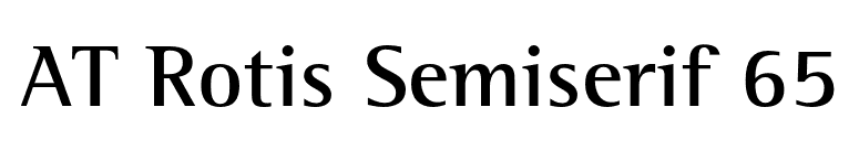 AT Rotis Semiserif 65 font preview