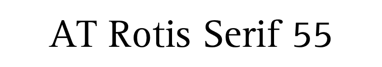 AT Rotis Serif 55 font preview