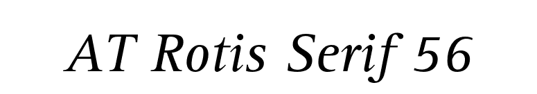 AT Rotis Serif 56 font preview