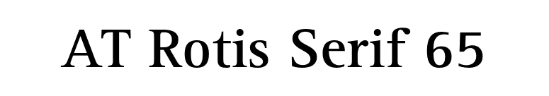 AT Rotis Serif 65 font preview