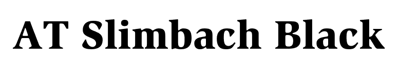 AT Slimbach Black font preview