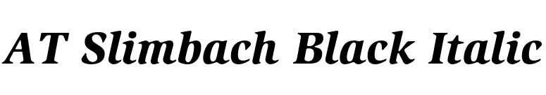 AT Slimbach Black Italic font preview