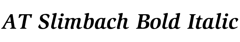 AT Slimbach Bold Italic font preview