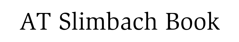 AT Slimbach Book font preview