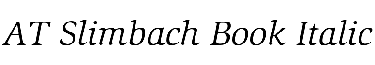 AT Slimbach Book Italic font preview