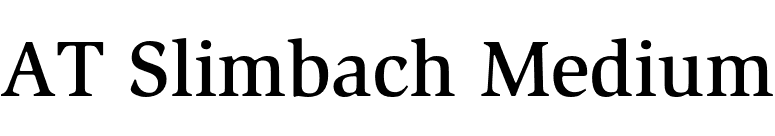 AT Slimbach Medium font preview