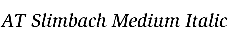 AT Slimbach Medium Italic font preview