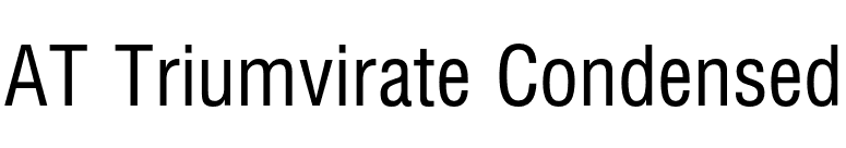 AT Triumvirate Condensed font preview