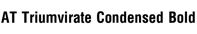 AT Triumvirate Condensed Bold font preview