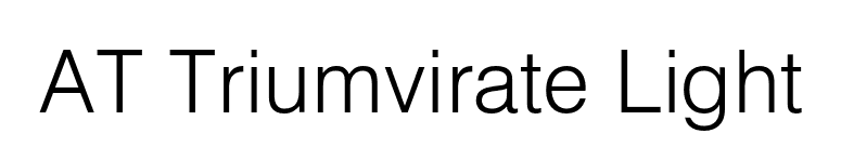 AT Triumvirate Light font preview