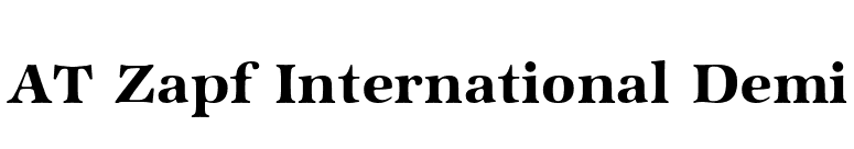 AT Zapf International Demi font preview