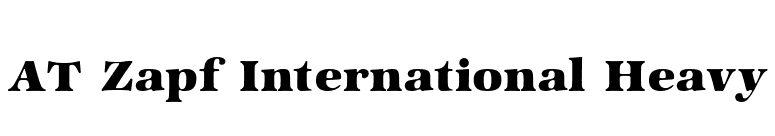 AT Zapf International Heavy font preview