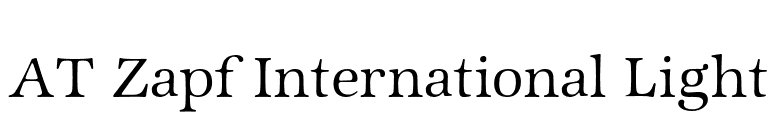 AT Zapf International Light font preview