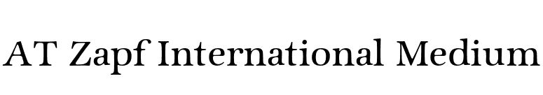 AT Zapf International Medium font preview