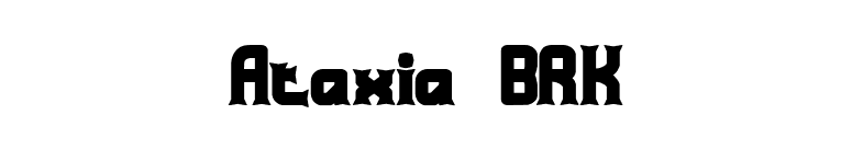 Ataxia BRK font preview