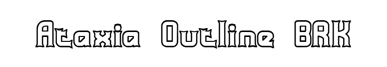 Ataxia Outline BRK font preview