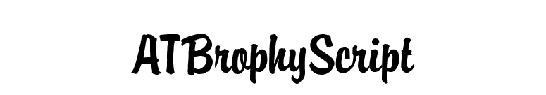 ATBrophyScript font preview