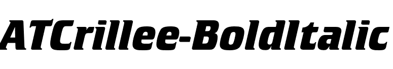 ATCrillee-BoldItalic font preview