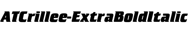 ATCrillee-ExtraBoldItalic font preview