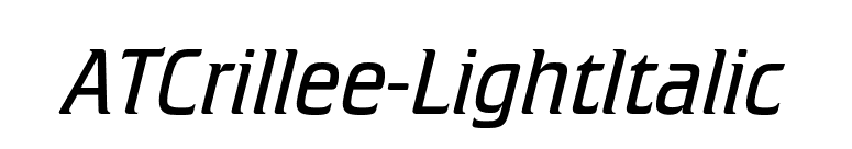 ATCrillee-LightItalic font preview