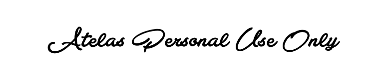 Atelas Personal Use Only font preview