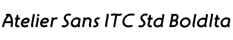 Atelier Sans ITC Std BoldIta font preview
