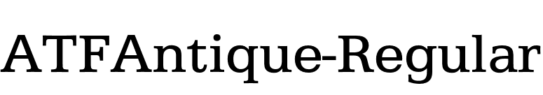 ATFAntique-Regular font preview