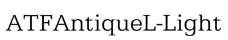 ATFAntiqueL-Light font preview