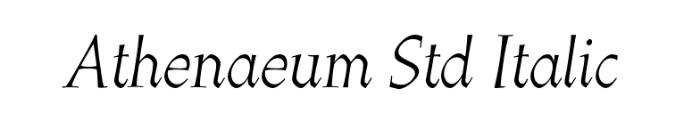 Athenaeum Std Italic font preview