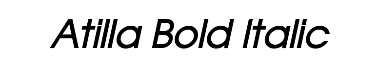 Atilla Bold Italic font preview