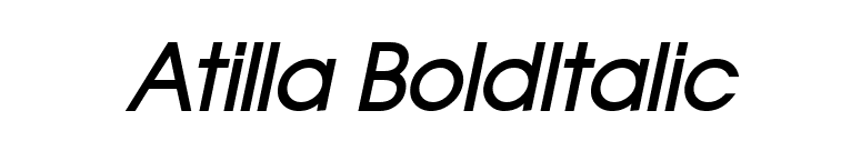 Atilla BoldItalic font preview
