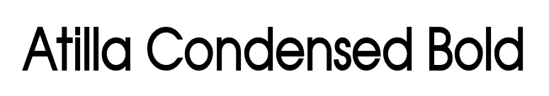 Atilla Condensed Bold font preview