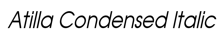 Atilla Condensed Italic font preview