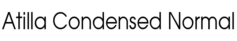 Atilla Condensed Normal font preview