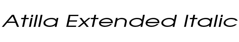 Atilla Extended Italic font preview