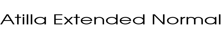 Atilla Extended Normal font preview