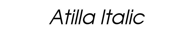 Atilla Italic font preview