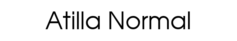 Atilla Normal font preview