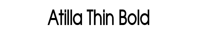 Atilla Thin Bold font preview