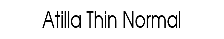 Atilla Thin Normal font preview