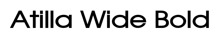 Atilla Wide Bold font preview